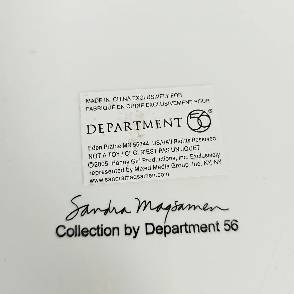 2005 Sandra Magsamen Dept 56 Friendship Heart Plaque Gold Ceramic Wall Decor